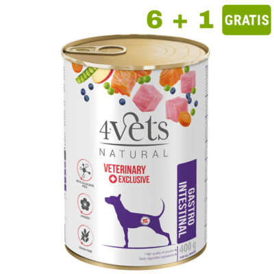 4Vets NATURAL – GASTRO INTESTINAL NEW DOG karma dla psów z nietolerancją pokarmową, zaburzeniami trawienia