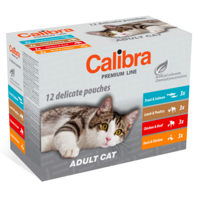 Calibra CAT PREMIUM ADULT MULTIPACK 12 X 100 G mokra karma dla kota