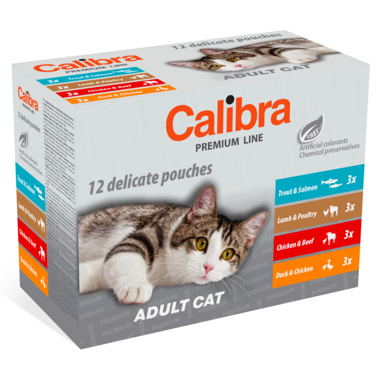Calibra CAT PREMIUM ADULT MULTIPACK 12 X 100 G mokra karma dla kota - thumbnail