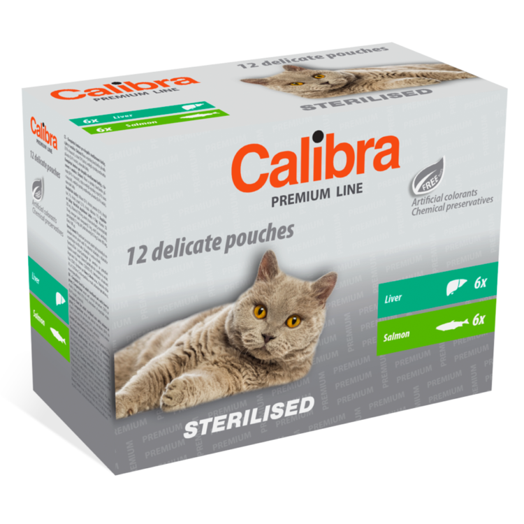 Calibra CAT PREMIUM STERILISED MULTIPACK 12 X 100 G karma mokra dla sterylizowanych i kastrowanych kotów - thumbnail