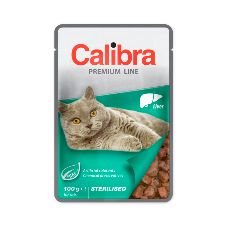 Calibra CAT PREMIUM STERILISED LIVER 100 G mokra karma dla sterylizowanych i kastrowanych kotów - thumbnail