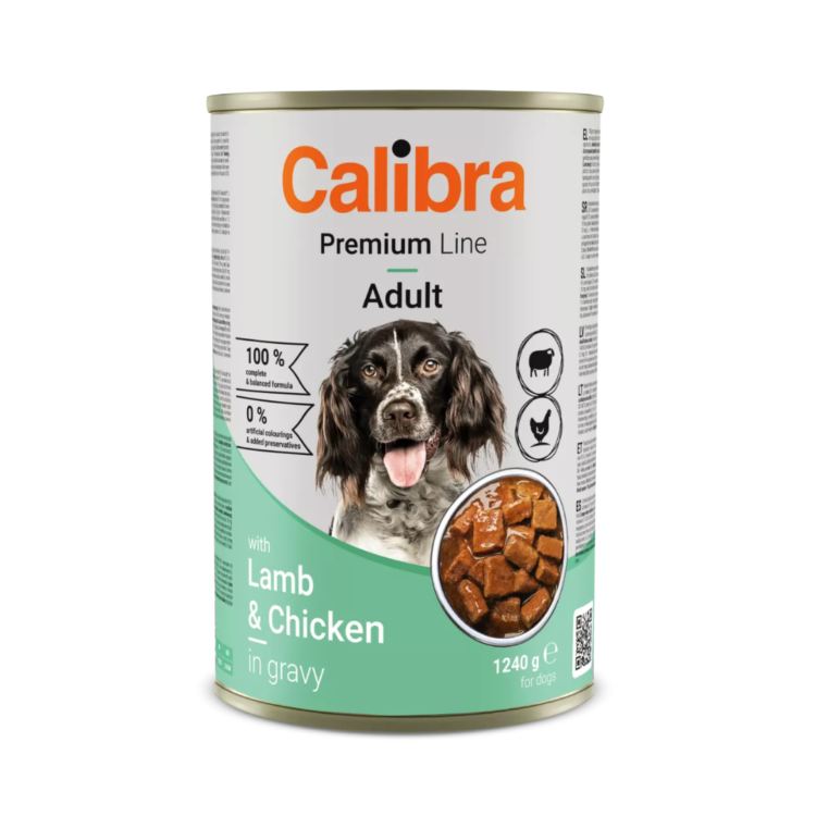 Calibra DOG PREMIUM LAMB, CHICKEN 1240 G NEW mokra karma dla dorosłych psów jagnięcina z kurczakiem - thumbnail