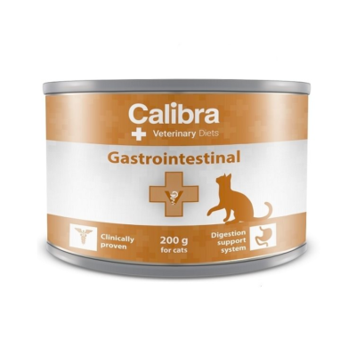 CALIBRA VD CAT GASTROINTESTINAL 200 G karma weterynaryjna dla kotów z zaburzeniami trawienia, wchłaniania jelitowego i z niewydolnością trzustki