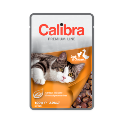 Calibra CAT PREMIUM ADULT DUCK & CHICKEN 100 G SASZETKA mokra karma z kaczką i kurczakiem dla kota