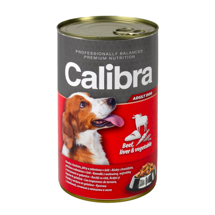 Calibra DOG ADULT BEEF, LIVER & VEGETABLES 1240 G wołowina, wątróbka i warzywa w galarecie dla dorosłych psów - thumbnail