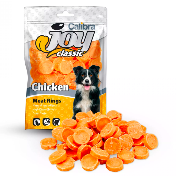 CALIBRA JOY DOG CLASSIC CHICKEN RINGS 80 G przysmak z kurczakiem dla psów - thumbnail