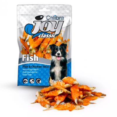 Calibra JOY DOG CLASSIC FISH & CHICKEN SLICE 80 G przysmak dla psa - rybka z kurczakiem