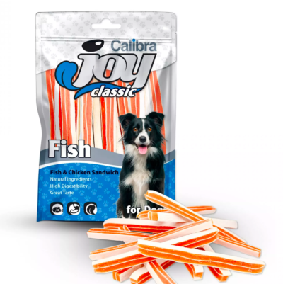Calibra JOY DOG CLASSIC FISH & CHICKEN SANDWICH 80 G przysmak z kurczakiem i dorszem dla psa