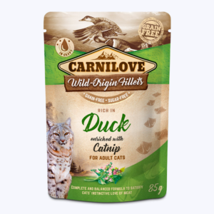 Carnilove SASZETKA DLA KOTA DUCK & CATNIP 85G KACZKA Z KOCIMIĘTKĄ wysokomięsna mokra karma dla kota