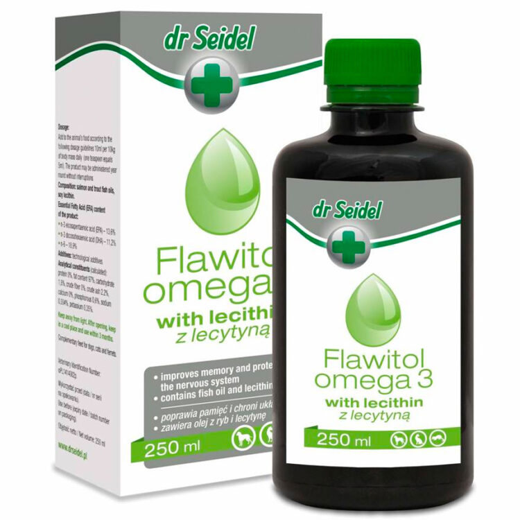DermaPharm dr Seidel FLAWITOL OMEGA 3 Z LECYTYNĄ 250 ML olej z ryb na odporność - thumbnail