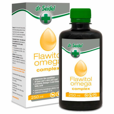 DermaPharm dr Seidel FLAWITOL OMEGA COMPLEX 250 ML Zdrowa skóra, piękna sierść, odporność