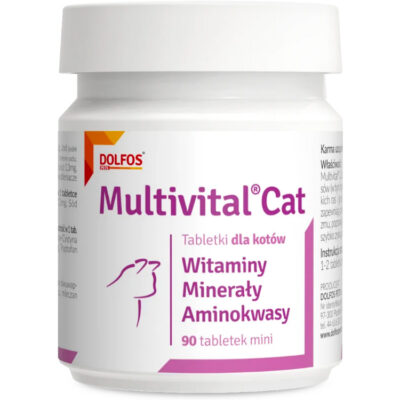 Dolfos MULTIVITAL CAT 90 TABLETEK MINI witaminy, minerały i aminokwasy dla kotów