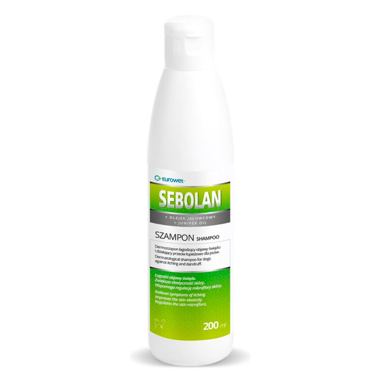 Eurowet SEBOLAN 200 ML szampon przeciwłupieżowy i przeciwświądowy dla psów - thumbnail