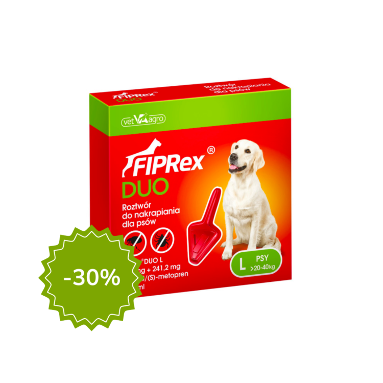 Vet-Agro FIPREX DUO PIES krople na pchły i kleszcze dla psów - thumbnail