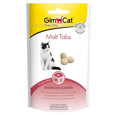 GimCat MALT TABS 40G Przysmak odkłaczający dla kotów