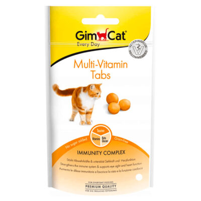 GimCat MULTI-VITAMIN TABS 40G Pastylki z witaminami wspierające odporność kota