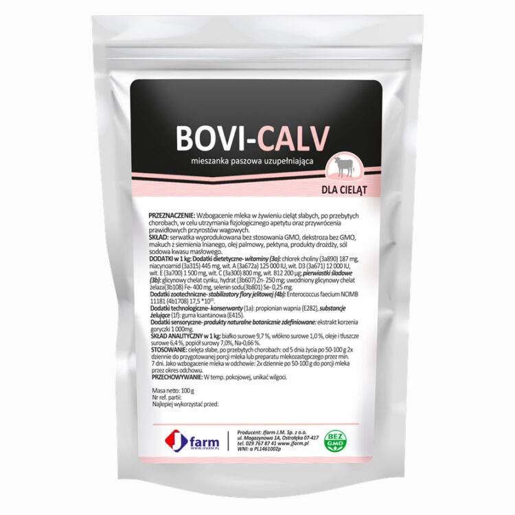 Jfarm BOVI-CALV 1 KG kompleksowy preparat odżywczy dla cieląt - thumbnail
