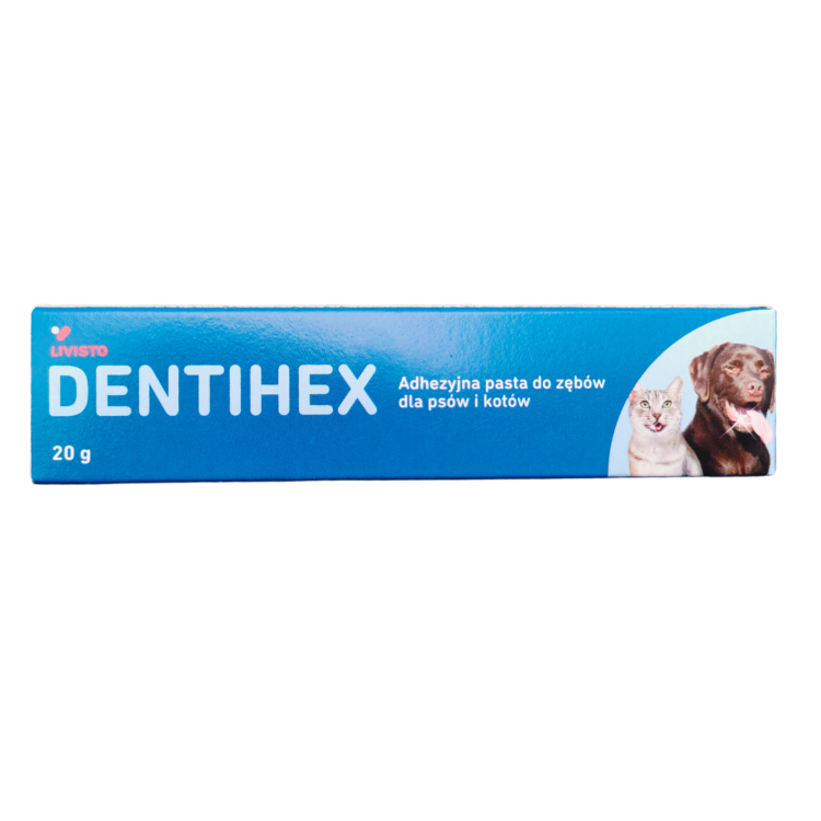 Livisto DENTIHEX (Dentisept) 20 g bez szczotkowania - antybakteryjna pasta do zębów dla psów i kotów - thumbnail