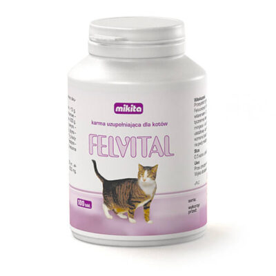 Mikita FELVITAL 100 TABLETEK witaminy i proteiny dla kotów