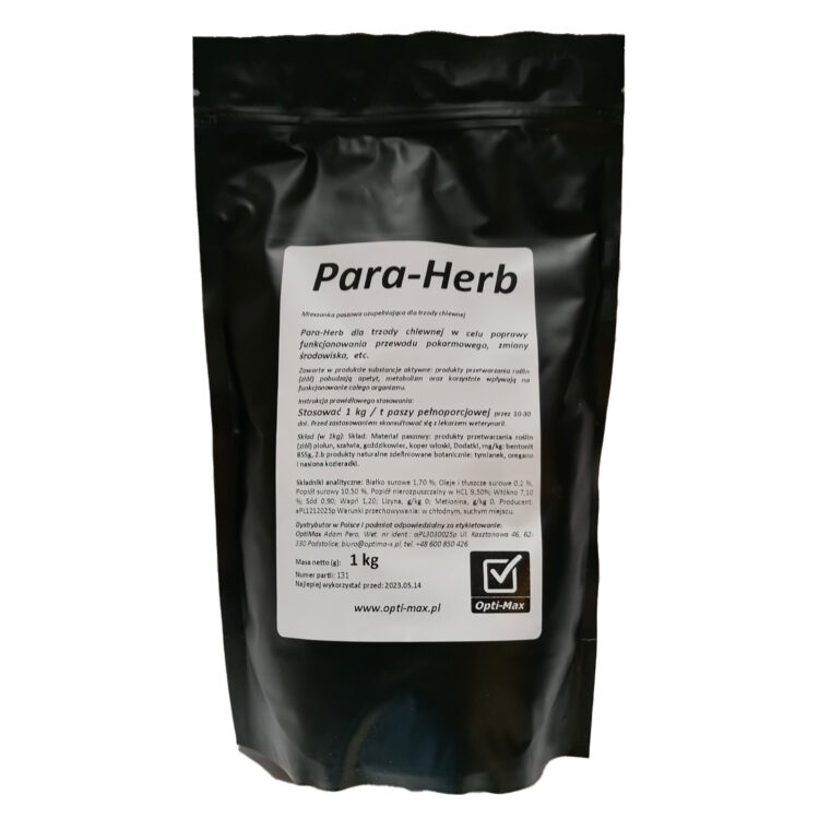 OptiMax PARA-HERB 1 KG mieszanka ziołowa dla trzody chlewnej wspierająca układ pokarmowy - thumbnail