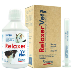 ScanVet RELAXER VET PLUS 250 ML syrop na stres, lęk i niepokój u psów i kotów - thumbnail nav