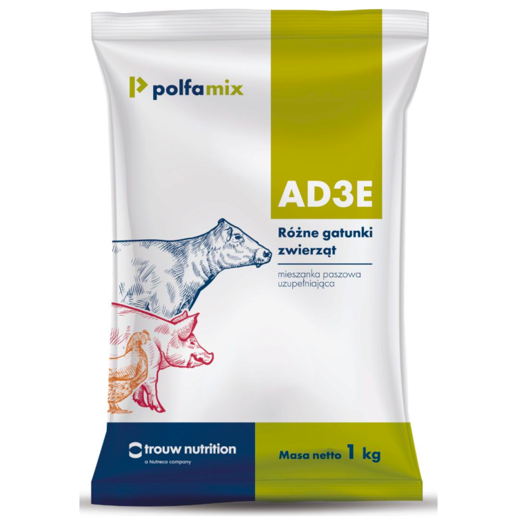 Trouw POLFAMIX AD3E 1 KG witaminy dla różnych gatunków zwierząt - thumbnail