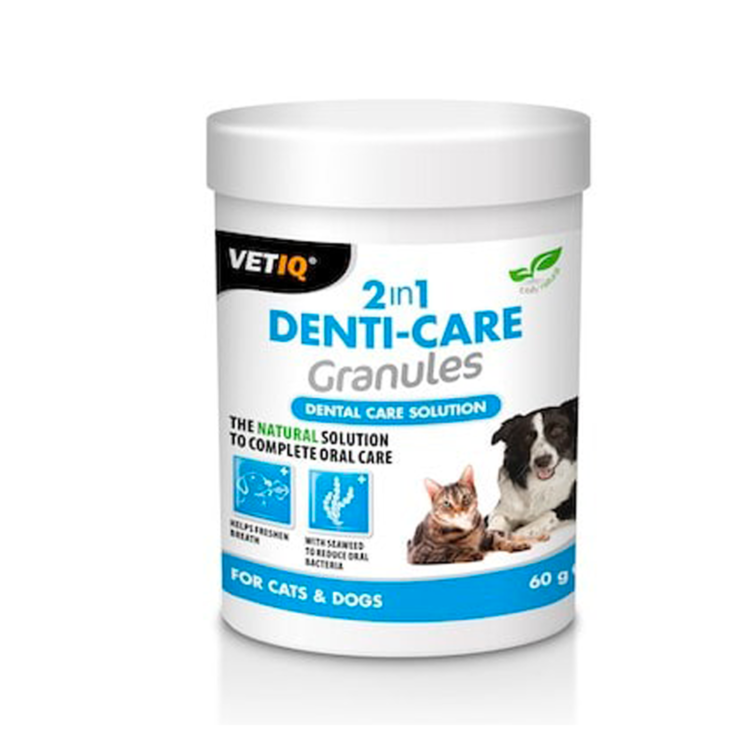 VetIQ 2in1 Denti-Care 60 G granulki: dodatek do karmy wspomagający higienę jamy ustnej - thumbnail