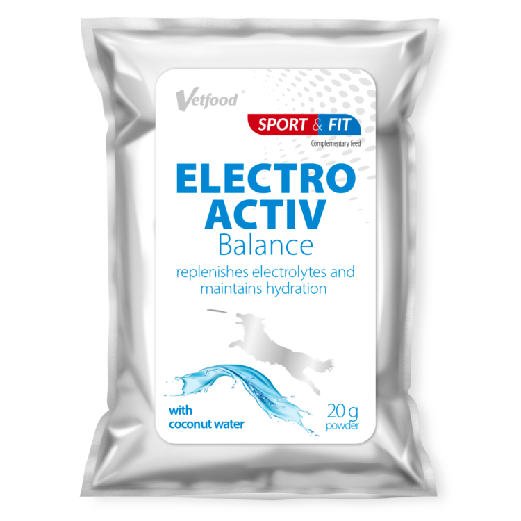Vetfood ELECTROACTIV BALANCE 20 G elektrolity do stosowania w upały i przy biegunce - thumbnail