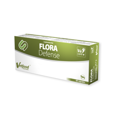 Vetfood FLORA DEFENSE preparat o działaniu przeciwbiegunkowym i osłonowym przy antybiotykoterapii dla psów