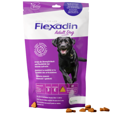 Vetoquinol FLEXADIN ADULT DOG 60 KĄSKÓW kolagenowe przekąski na stawy dla psa