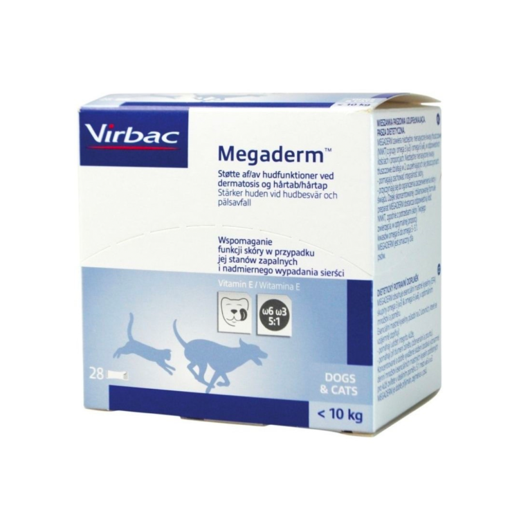 Virbac MEGADERM MONODOSE 28 x 4 ML do stosowania w przypadku problemów dermatologicznych i nadmiernego linienia - thumbnail