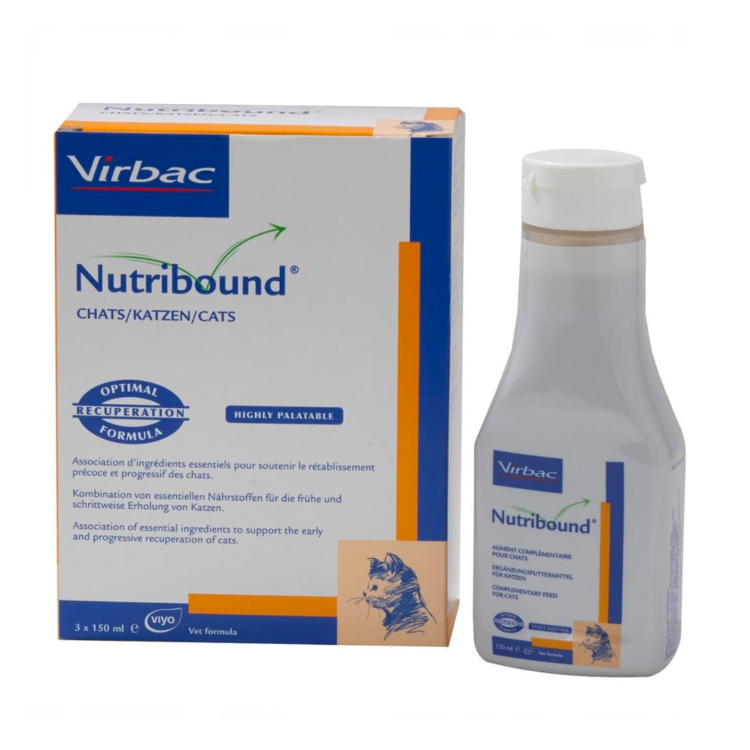 Virbac NUTRIBOUND DLA KOTÓW 3 x 150 ML pomaga wrócić do zdrowia - thumbnail