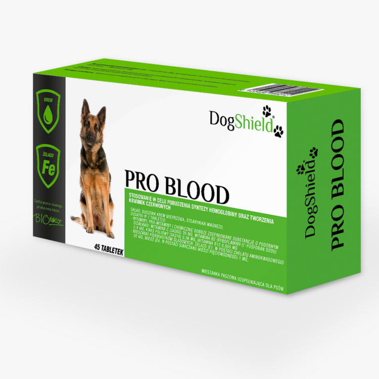 BIOfaktor DogShield PRO BLOOD 45 TABLETEK na anemię dla psów - thumbnail