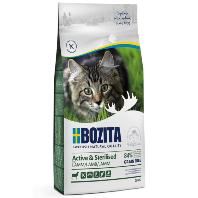 Bozita CAT ACTIVE & STERILISED GRAIN FREE LAMB bezzbożowa karma z jagnięciną dla kotów kastrowanych