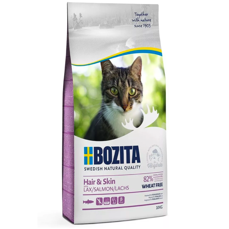 Bozita CAT HAIR & SKIN WHEAT FREE SALMON karma dla kotów z problemami skórnymi - thumbnail
