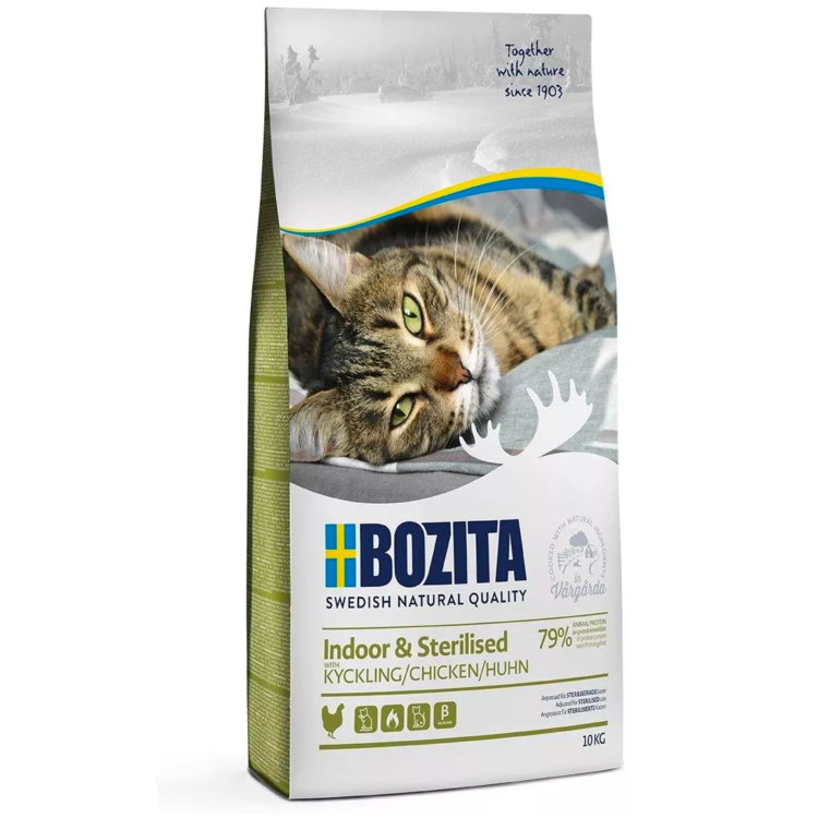 Bozita CAT INDOOR & STERILISED CHICKEN karma dla kotów kastrowanych i niewychodzących - thumbnail