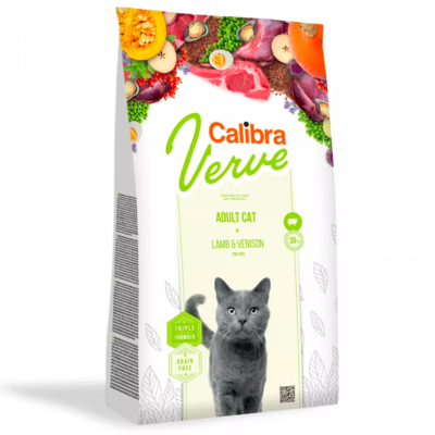 Calibra CAT VERVE GF ADULT LAMB & VENISON 8+ NEW karma bezzbożowa z jagnięciną i dziczyzną dla starszych kotów