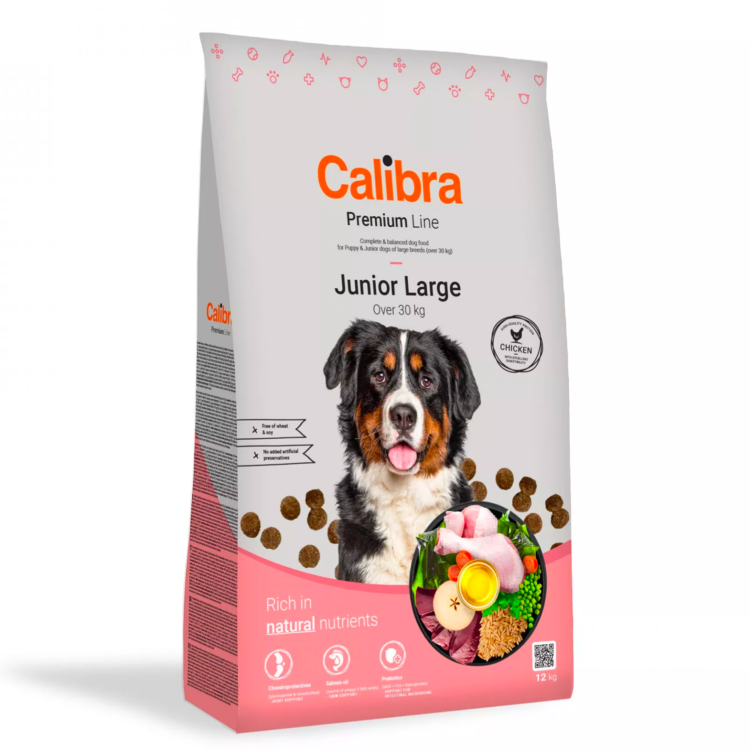 Calibra DOG PREMIUM JUNIOR LARGE karma z kurczakiem dla szczeniąt i młodych psów dużych ras - thumbnail