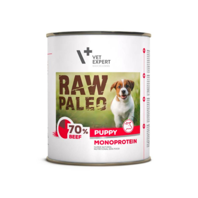 Vet Expert RAW PALEO PUPPY DOG BEEF bezzbożowa mokra karma z wołowiną dla szczeniąt