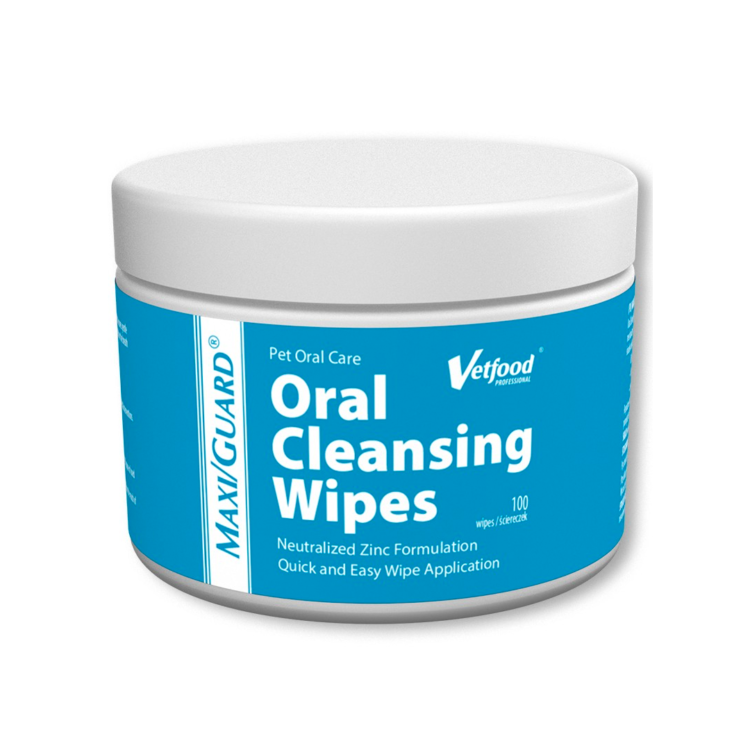 Vetfood MAXI/GUARD ORAL CLEANSING WIPES chusteczki do higieny jamy ustnej - thumbnail