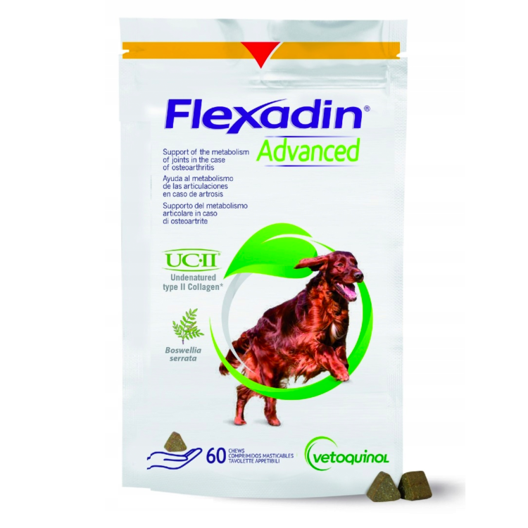 Vetoquinol FLEXADIN ADVANCED PIES kolagenowe przekąski na stawy - thumbnail