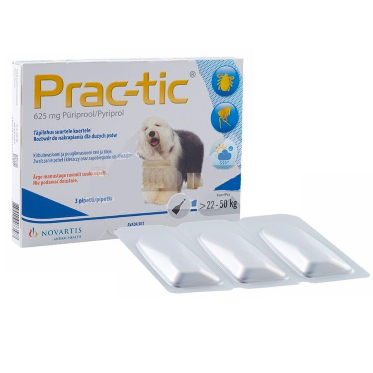 Novartis PRAC-TIC PSY 3 PIPETY krople przeciw kleszczom i pchłom dla psów - thumbnail