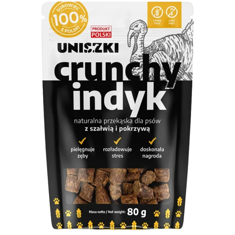 Uniszki CRUNCHY INDYK 80 G naturalny przysmak dla psa - thumbnail