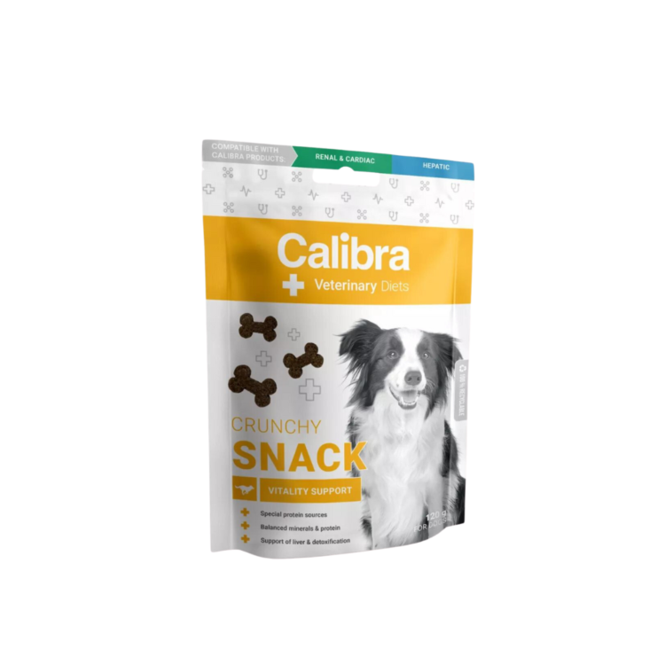 Calibra VD DOG CRUNCHY SNACK VITALITY SUPPORT 120 G przysmaki dla psów cierpiących na schorzenia nerek, wątroby i kardiologiczne - thumbnail