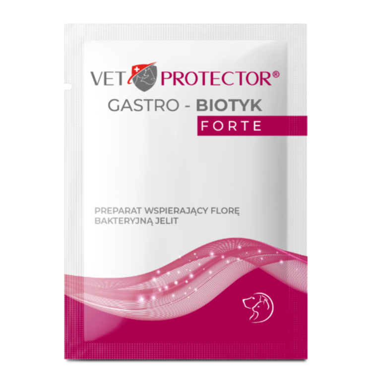 JM Sante VET PROTECTOR GASTRO - BIOTYK FORTE (saszetka 3 g) dla psów i kotów w trakcie biegunek i podczas przyjmowania antybiotyków - thumbnail