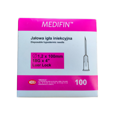 Medifin IGŁA INIEKCYJNA JAŁOWA 1.2 x 100 mm 100 szt.
