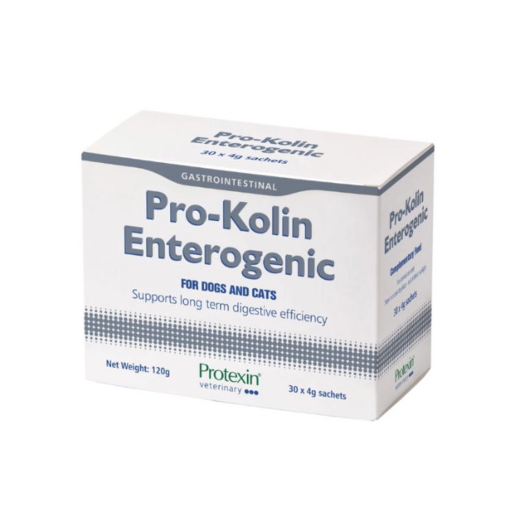 Tkm PRO-KOLIN ENTEROGENIC 30 x 4 SASZETKI probiotyk+prebiotyk wspiera układ pokarmowy psa i kota - thumbnail