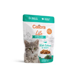 Calibra CAT LIFE POUCH STERILISED SALMON IN GRAVY 85 G saszetka z łososiem w sosie dla kotów kastrowanych - thumbnail nav