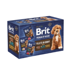 BRIT PREMIUM BY NATURE DOG POUCH 12 x 85 G GRAVY FILLETS MULTIPACK mokra karma w saszetkach dla psa - thumbnail nav