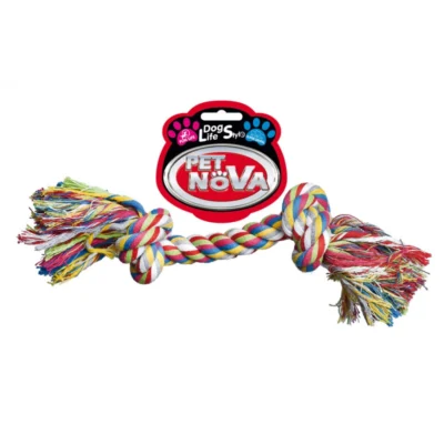 Pet Nova ZABAWKA DLA PSA SZARPAK Z 2 WĘZŁAMI 25 CM (rope-2knot-25cm)